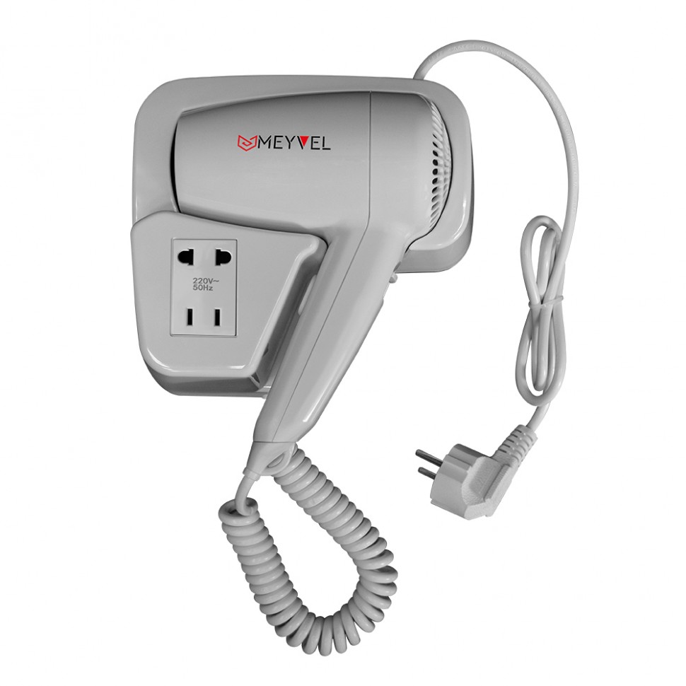 Фен настенный Meyvel MF4S-1300 (White) с розеткой