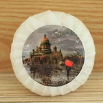 Мыло 20г круглое в плиссе-гофре, серия City (Санкт-Петербург)_