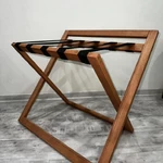 Подставка для багажа, со спинкой, бук, орех, 65x40x53см_