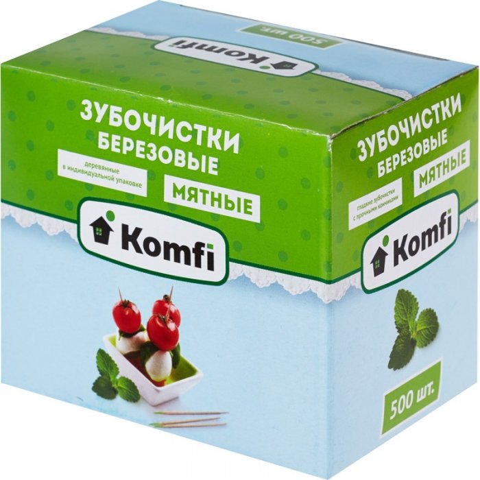 Зубочистка в индивидуальной упаковке, 500шт